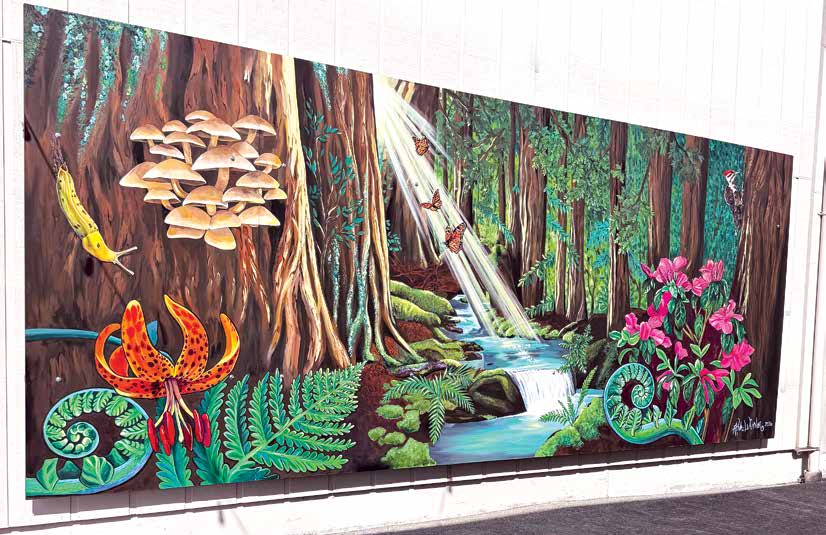 Ash Wissler’s signature mural “Lost in Paradise.”