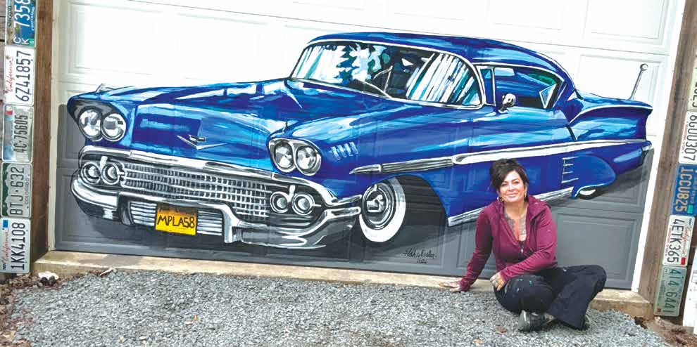 Muralist Ash Wissler drives creativity with custom murals.