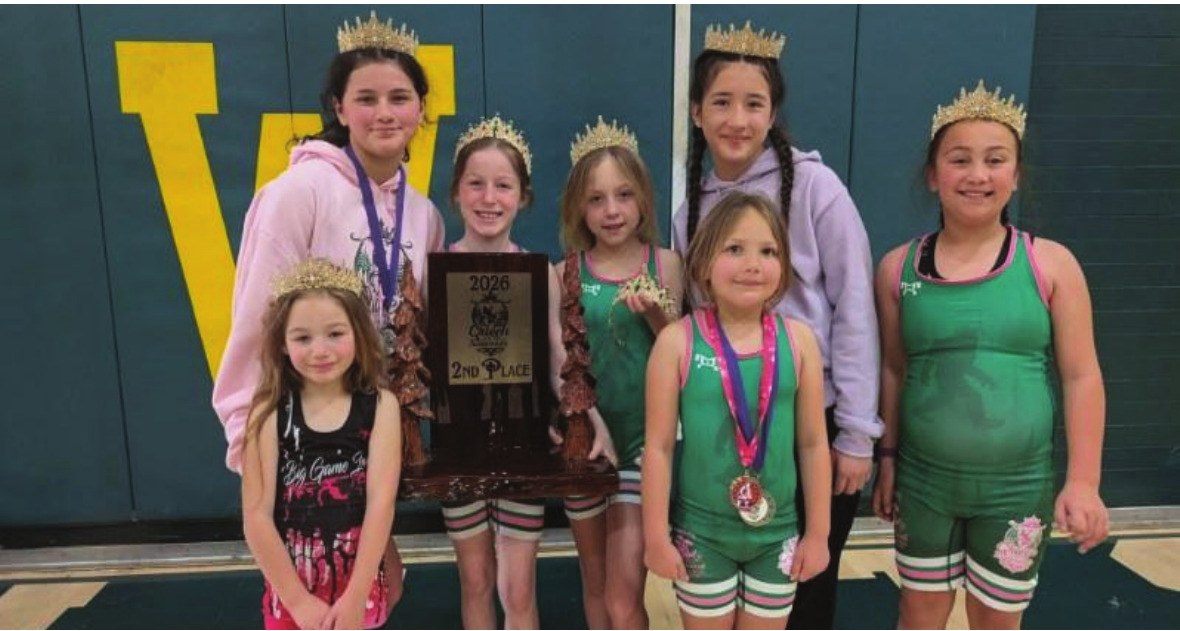 Redwood Wrestling Club Girls take home 2nd place as a team in addition to SIX bracket champions this Spring! Front Row: Lillyanne Ridenour, Kiarra Bates Back Row: Kali Martin, Ava Beers, Vandelee Evans, and Addie Kannika